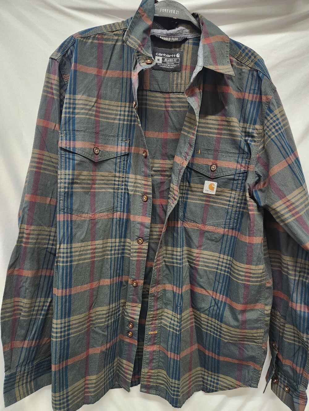 Men's Carhartt Relaxed Fit Plaid Button Down